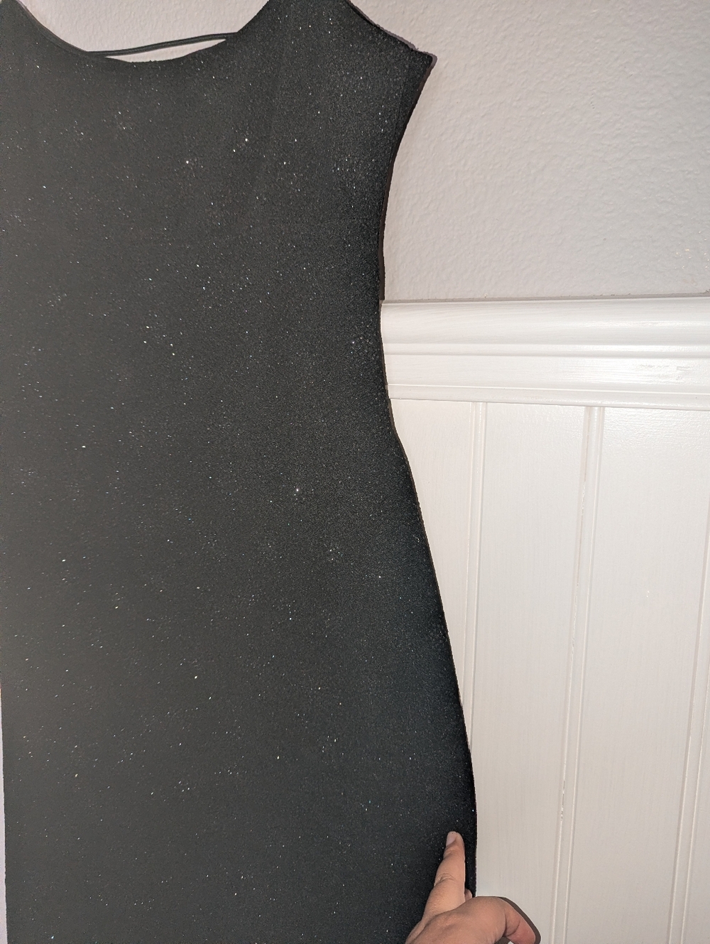Super Sexy Black Sparkly Strappy Backless 90s Dress - Picture 2 of 4